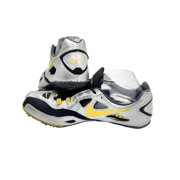 Nike Livestrong Mens Shoes Size 12 Silver Yellow Black Track Field Sprint Spikes - Picture 5 of 16